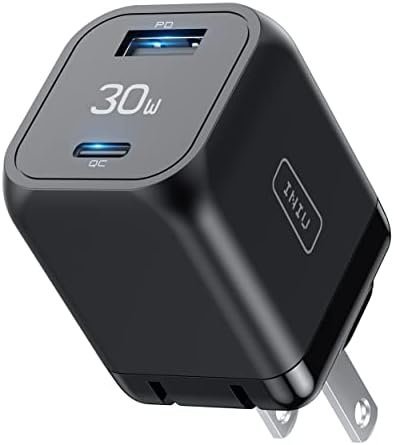 USB C Charger, INIU 30W PD QC 3.0 Dual Port Type C Charger Fast Charging Block