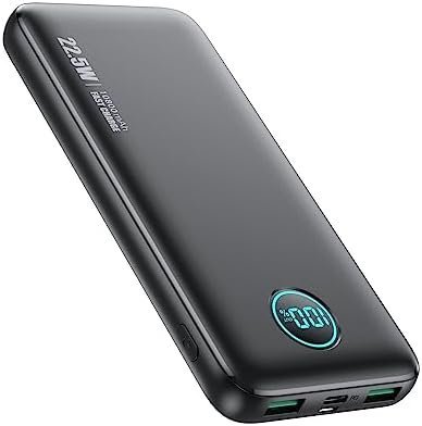 Portable Charger 10800mah,Slim 22.5W LCD Display Power Bank, Dual QC 4.0 PD Fast