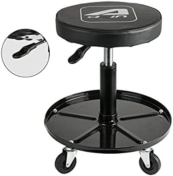Aain LT2A Heavy-Duty Adjustable Mechanic's Roller Seat Adjustable Rolling Stool