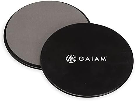 Gaiam Core Sliding Discs - Dual Sided Workout Sliders for Carpet & Hardwood