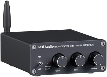Fosi Audio BT20A Bluetooth 5.0 Stereo Audio 2 Channel Amplifier Receiver Mini