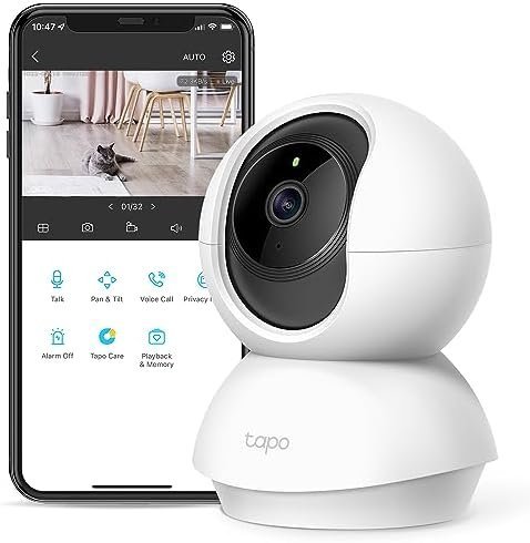 TP-Link Tapo Pan/Tilt Security Camera for Baby Monitor, Pet Camera w/ Motion