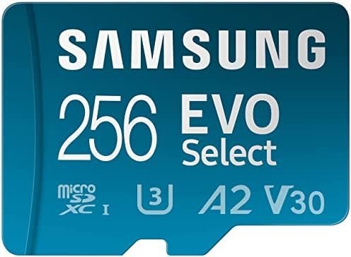 SAMSUNG EVO Select Micro SD-Memory-Card + Adapter, 256GB microSDXC 130MB/s