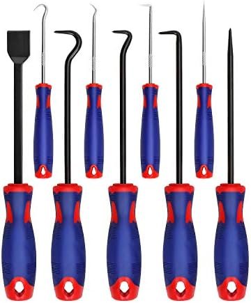 WORKPRO 9Pcs Precision Pick & Hook Set with Scraper, Automotive & Electronic