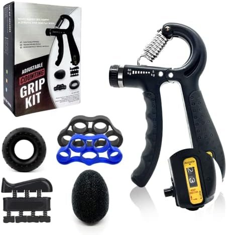 Grip Strength Trainer,Hand Grip Strengthener,Adjustable Resistance 11-132Lbs