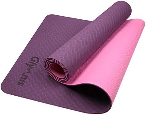 Glymnis Yoga Mat Exercise Mat Thick Non Slip Pilates Mat, Anti Tear Durable