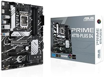 41A1AfbzYpL._AC_.jpg ASUS Prime H770-PLUS D4 Intel® H770(13th and 12th Gen) LGA 1700 ATX Motherboard - Image 1