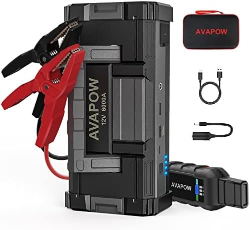 AVAPOW 6000A Car Battery Jump Starter(for All Gas or up to 12L Diesel)