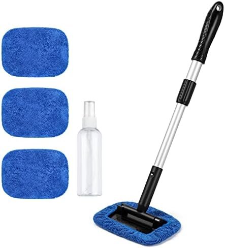 AstroAI Windshield Cleaner, Microfiber car Window Cleaner with 4 Reusable