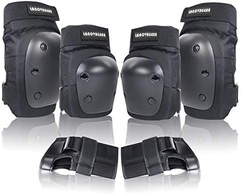 Kids Knee Elbow Pads with Wrist Guard Adjustable Protective Gear Set