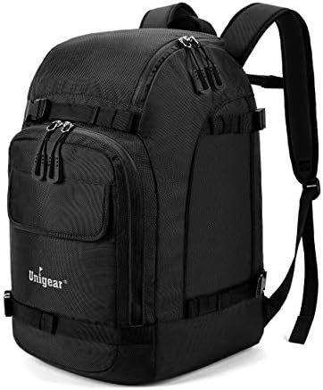 Unigear Ski Boot Bag, 50L Ski Boot Travel Backpack for Ski Helmet, Goggles