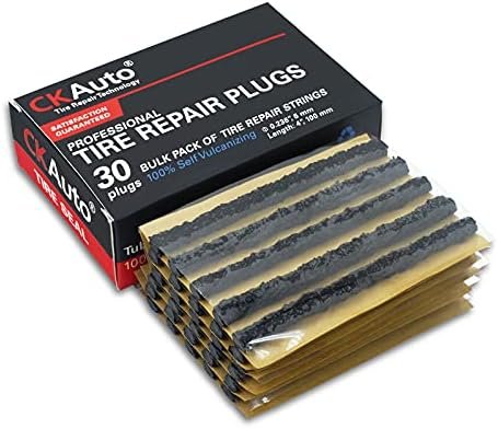 41RnDeeWiL._AC_.jpg CKAuto 30pcs 4" Black Tire Repair Strings, Automotive Tool Tire Repair Plugs - Image 1