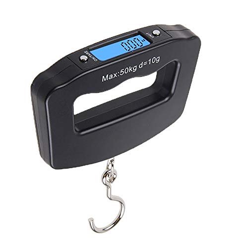 Briskyloom LCD Display Portable Bag Scales Hanging Hook Scale for Fishing Travel