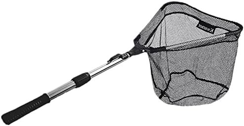 Fishing Net Collapsible, Fish Landing Net with Telescoping Aluminum Handle Extend