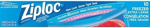 Ziploc Extra Large Food Storage Freezer Bags with Double Zipper Seal
