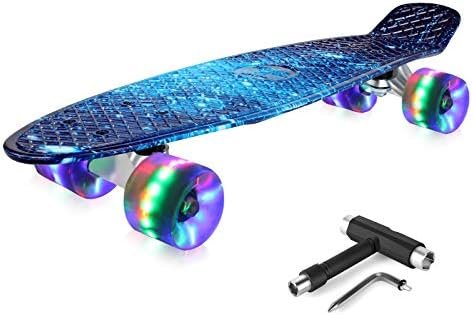 BELEEV Skateboard Complete Cruiser Mini Skateboard for Kids Teens Adults & Beginners