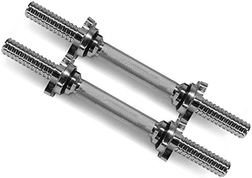 Yes4All Adjustable Dumbbell Handle for 1" Cast Iron Weight Plates with Collars