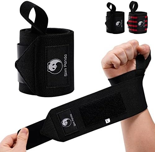 Slim Panda 1Pair Wrist Straps for Powerlifting, Bodybuilding, Weight Lifting