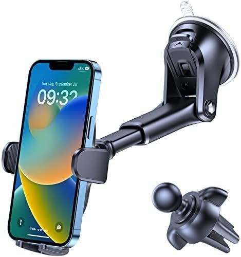 OQTIQ 3-in-1 Suction Cup Phone Holder for Windshield/Dashboard/Air Vent