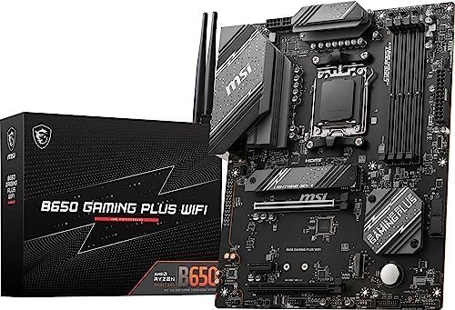 MSI B650 Gaming Plus WiFi Gaming Motherboard (AMD AM5, ATX, DDR5, PCIe 4.0, M.2
