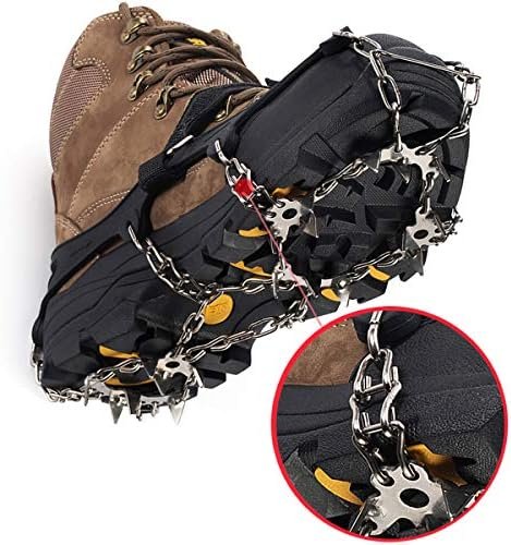 Upgraded Version of Walk Traction Ice Cleat Spikes Crampons,True Stainless Steel Spikes