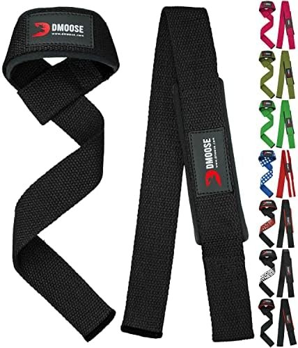 DMoose Lifting Straps, 24 inch (Pair) Wrist Straps for Weightlifting, Deadlift