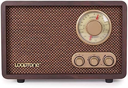 51YKTjjIg7L._AC_.jpg LoopTone FM AM Radio Retro Wood Radio with Bluetooth Play Mp3 - Image 1