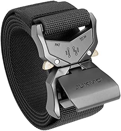 JUKMO Tactical Belt, Military Hiking Rigger 1.5" Nylon Web Work Belt