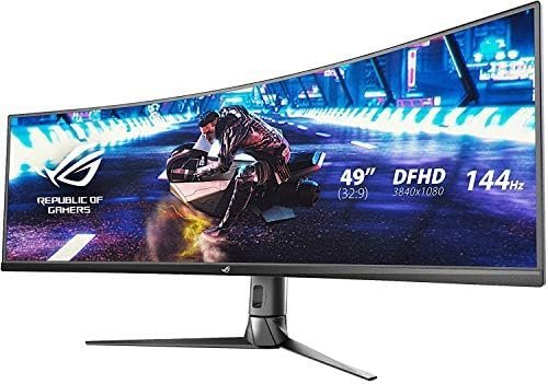 51Ztlr-zcIL._AC_.jpg Asus ROG Strix XG49VQ 49” Curved Gaming FreeSync Monitor 144Hz Dual Full HD - Image 1
