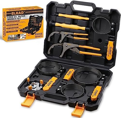ELEAD 9-Piece Ultimate Oil Filter Wrench Set - Professional Oil Filter Removal