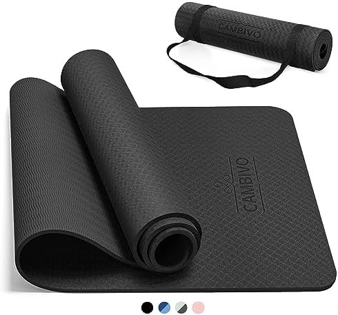 51kfmwbPkeL._AC_.jpg CAMBIVO Extra Thick Yoga Mat for Women Men Kids, Professional TPE Yoga Mat - Image 1
