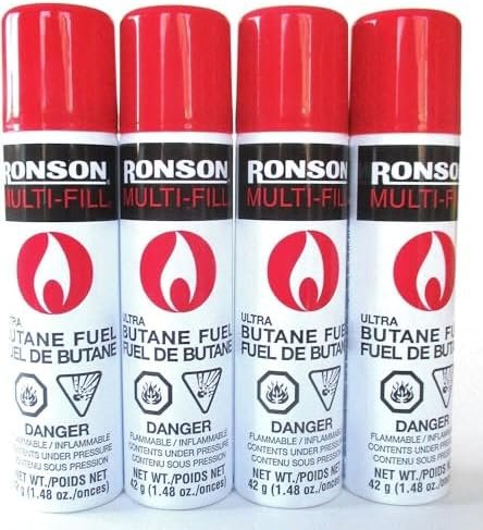 Ronson Multi-Fill Ultra Butane Fuel 1.48 oz 42 g Lot of 4