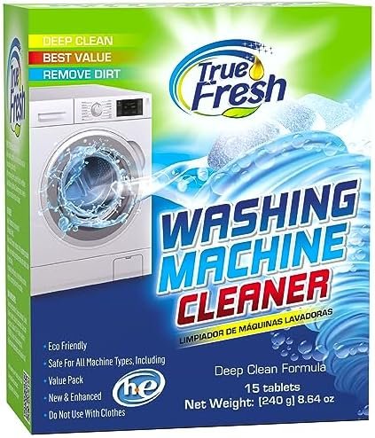 51vf4dFilcL._AC_.jpg True Fresh Washing Machine Cleaner Tablets, 15 Solid Deep Cleaning Tablet - Image 1