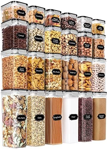 51vspNkjILL._AC_.jpg Airtight Food Storage Containers Set with Lids, 24 PCS Clear Kitchen Pantry - Image 1