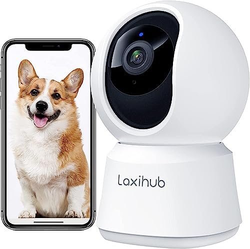 Laxihub Indoor Home Security Camera, P2 Baby Monitor with Camera and Audio