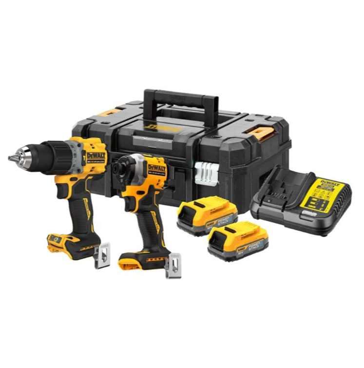 DeWalt DCK2050E2T-XE 2 Piece 18V 1.7Ah XR Cordless Brushless PowerStack Combo Kit