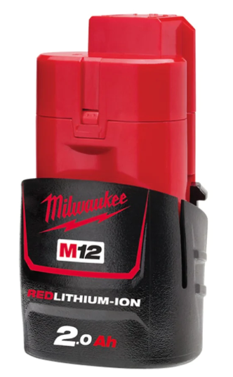 Milwaukee M12B2 M12 12V 2.0Ah Cordless REDLITHIUM-ION Battery