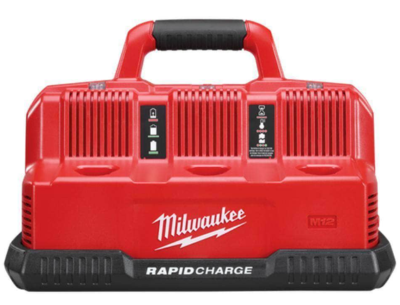 Milwaukee M12-18C3 12V & 18V Multi Voltage 6 Bay Rapid Battery Charger