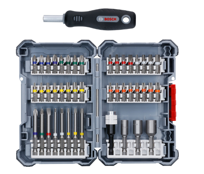 Bosch 45 Piece Mixed Screwdriver Bit Set + Handle