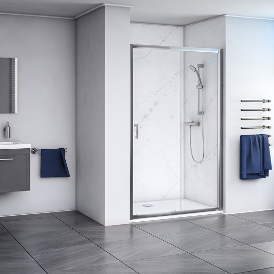 Aqualux Framed 6mm Shower Enclosure Sliding Door Only 1000mm