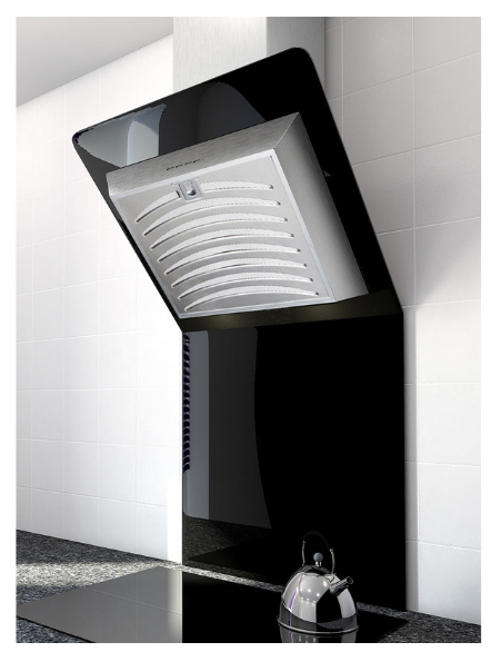 Cata 60cm Angled Glass Extractor Hood With Splashback