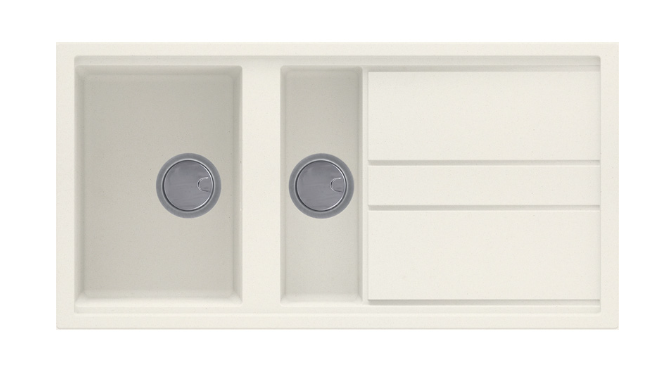 Reginox Best Reversible Composite Kitchen Sink & Drainer 1.5 Bowl Cream