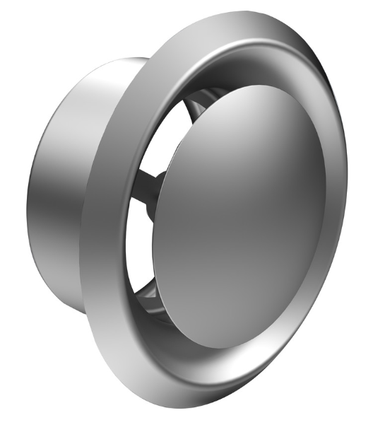 Stainless Steel Ceiling Exhaust & Supply Valve 100mm